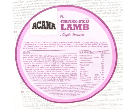 ACANA GRASS-FED LAMB 2 KG