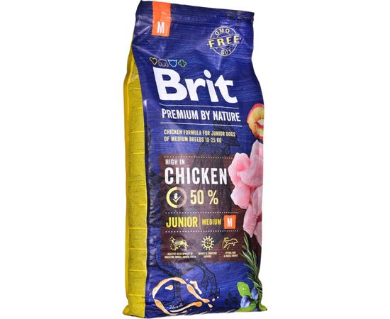 BRIT PREMIUM BY NATURE JUNIOR M - DRY DOG FOOD - 15KG