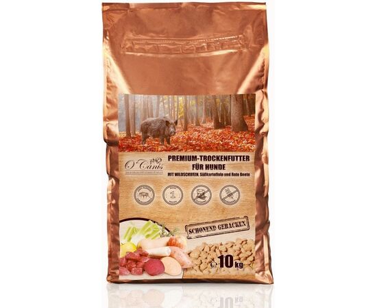 O'CANIS DRY ROASTED DOG FOOD- FLAVORED WITH WILD BOAR, SWEET POTATO AND BEETROOT-10 KG
