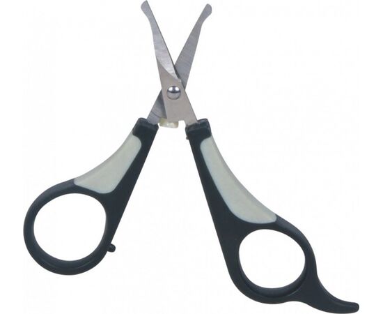 TRIXIE 2360 PET GROOMING SCISSORS BLACK, GREY, STAINLESS STEEL AMBIDEXTROUS UNIVERSAL