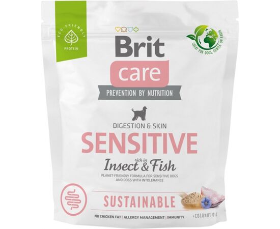 BRIT CARE DOG SUSTAINABLE SENSITIVE INSECT & FISH - DRY DOG FOOD - 1 KG