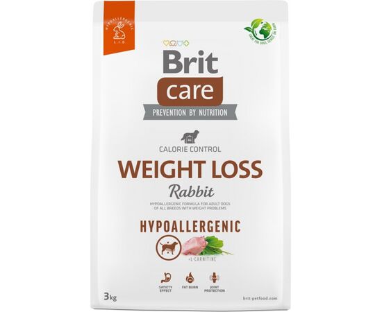 BRIT CARE HYPOALLERGENIC ADULT WEIGHT LOSS RABBIT - DRY DOG FOOD - 3 KG