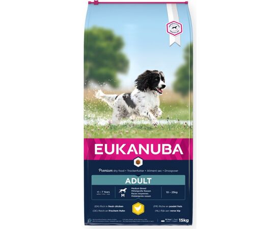 EUKANUBA ADULT MEDIUM BREEDS CHICKEN 15 KG