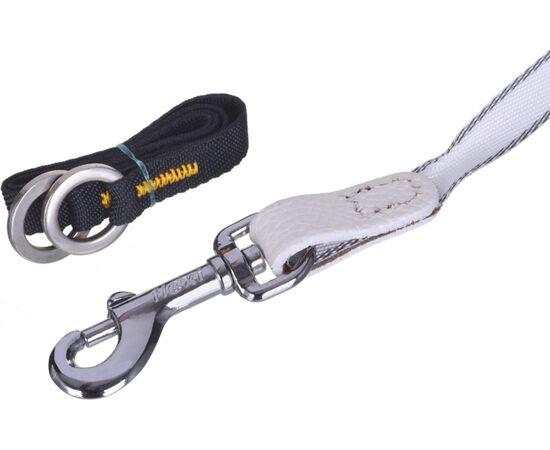 FLEXI GLAM SPLASH LEAF  WITH SWAROVSKI CRYSTALS S - DOG RETRACTABLE LEAD - 3 M - WHITE