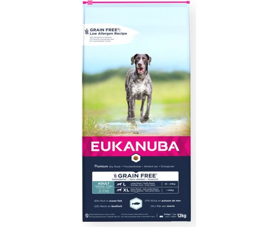 EUKANUBA GRAIN FREE LARGE BREED - DRY DOG FOOD - 12 KG