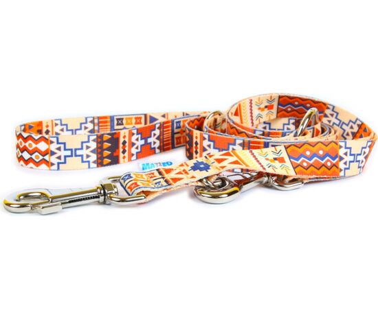 MATTEO ADJUSTABLE LEASH BOHO 30 MM - DOG LEASH - 220 CM