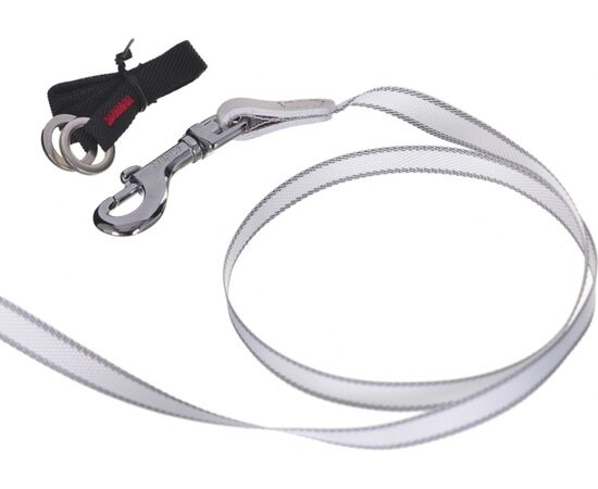 FLEXI GLAM SPLASH PINK WITH SWAROVSKI CRYSTALS M - DOG RETRACTABLE LEAD - 5 M - WHITE