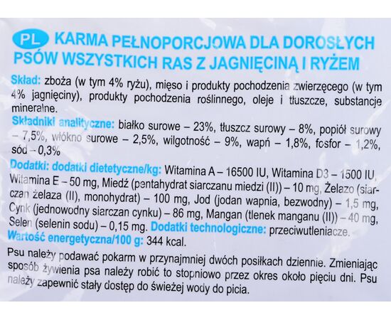 DOLINA NOTECI RAFI WITH LAMB - DRY DOG FOOD 10 KG