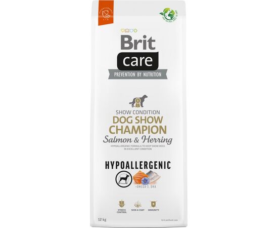 BRIT CARE HYPOALLERGENIC ADULT DOG SHOW CHAMPION SALMON & HERRING - DRY DOG FOOD - 12 KG