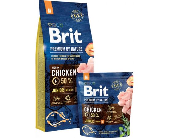 BRIT PREMIUM BY NATURE JUNIOR M DRY DOG FOOD CHICKEN 3KG