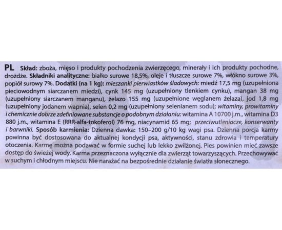 FITMIN DIBAQ EUROSTANDARD DRY DOG FOOD - 20 KG