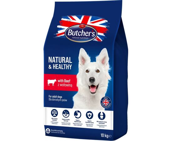 BUTCHER'S NATURAL&HEALTHY DRY DOG FOOD BEEF 10 KG