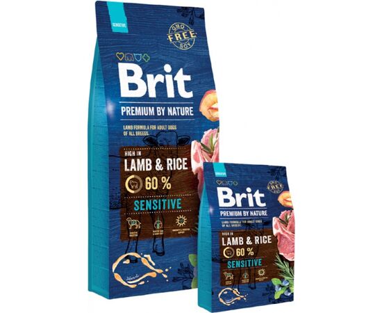 BRIT PREMIUM BY NATURE SENSITIVE LAMB DRY DOG FOOD LAMB, RICE 3 KG