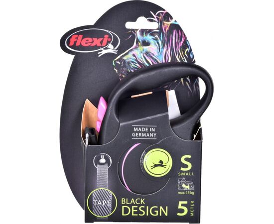 FLEXI BLACK DESIGN S 5 M DOG RETRACTABLE LEAD