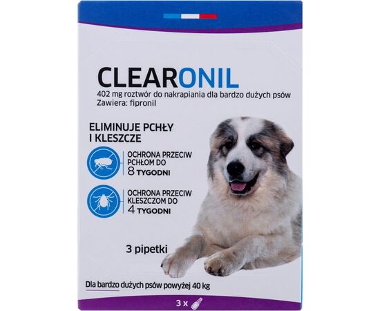 FRANCODEX CLEARONIL DLA BARDZO DUŻYCH PSÓW POWYŻEJ 40 KG - 402 MG X 3