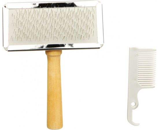 TRIXIE 2354 SILVER, WHITE, WOOD CAT (ANIMAL) / DOG BRUSH