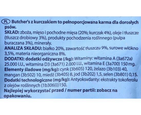BUTCHER'S NATURAL&HEALTHY CHICKEN - 10 KG
