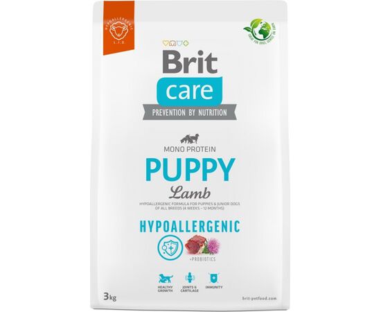 BRIT CARE HYPOALLERGENIC PUPPY LAMB  - DRY DOG FOOD - 3 KG