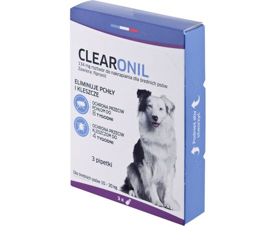 FRANCODEX CLEARONIL DLA ŚREDNICH PSÓW (10-20 KG) - 134 MG X 3