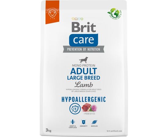 BRIT CARE HYPOALLERGENIC ADULT LARGE BREED LAMB - DRY DOG FOOD - 3 KG