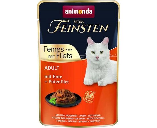 ANIMONDA VOM FEINSTEN DUCK, TURKEY FILLET - WET CAT FOOD - 85 G