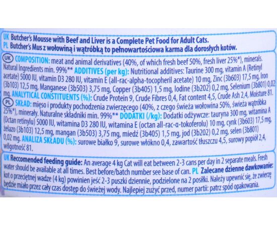 BUTCHER'S CLASSIC DELICIOUS DINNERS BEEF WITH LIVER