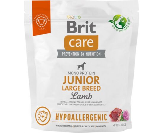 BRIT CARE HYPOALLERGENIC JUNIOR LARGE BREED LAMB - DRY DOG FOOD - 1 KG