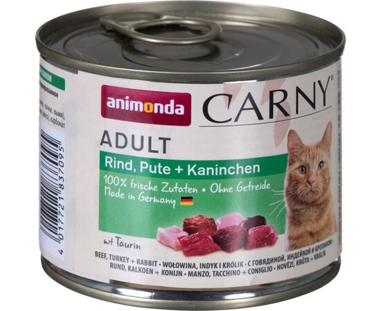 ANIMONDA CARNY ADULT BEEF, TURKEY AND RABBIT 200 G