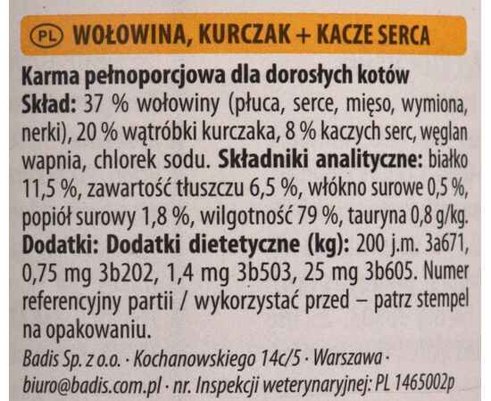 ANIMONDA CARNY ADULT BEEF. CHICKEN AND DUCK HEARTS 400 G