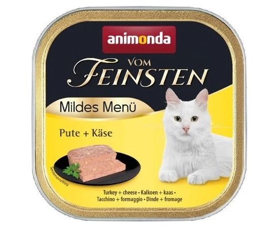 ANIMONDA VOM FEINSTEN MILDES MENU TURKEY WITH CHEESE - WET CAT FOOD - 100G