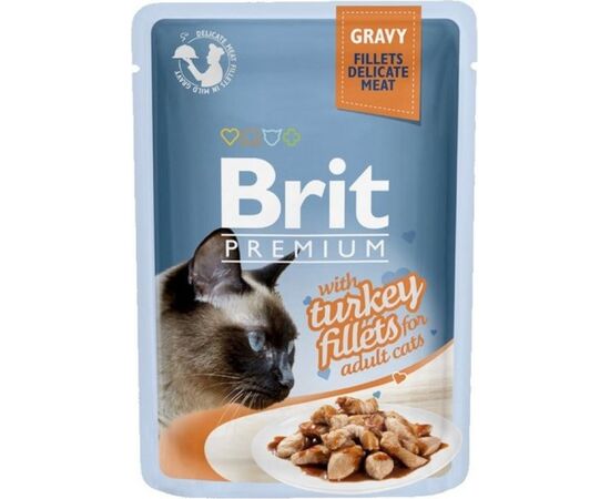 BRIT PREMIUM WITH TURKEY FILLETS - WET CAT FOOD - 85G