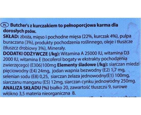 BUTCHER'S COMPLETE 3 KG