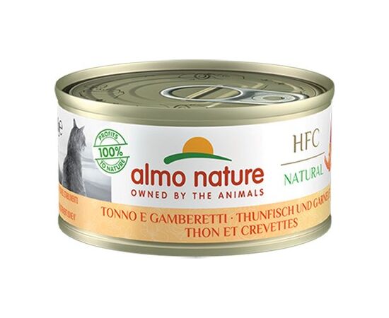 ALMO NATURE HFC NATURAL TUNA AND SHRIMPS - 70G