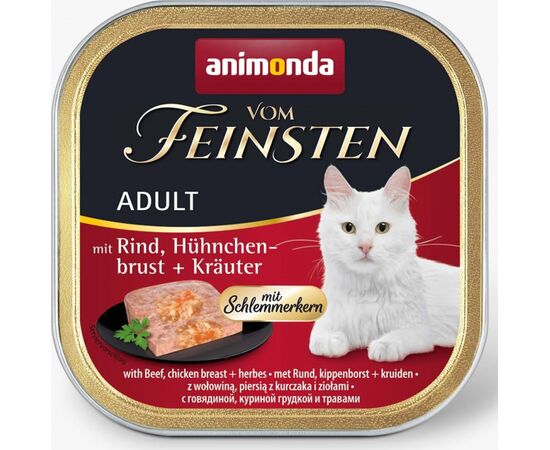 ANIMONDA VOM FEINSTEN CLASSIC CAT WITH BEEF, CHICKEN BREAST, HERBS 100G
