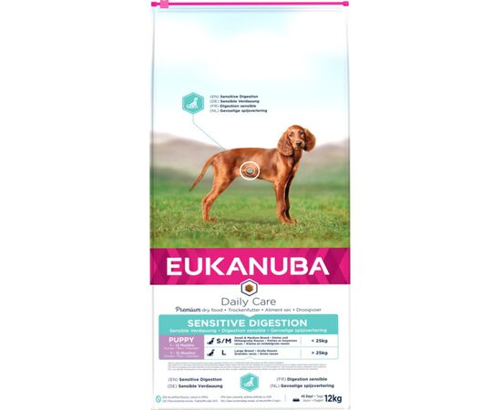EUKANUBA PUPPY DAILY CARE SENSITIVE DIGESTION - DRY DOG FOOD - 12 KG