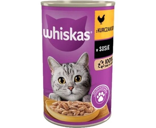 WHISKAS CHICKEN IN SAUCE - WET CAT FOOD - 400G