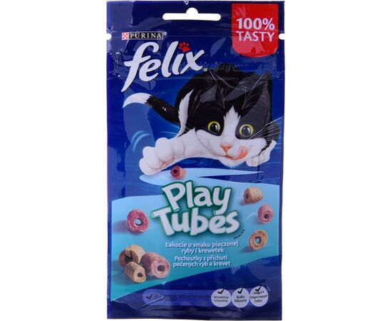 PURINA NESTLE FELIX PLAY TUBES FISH, SHRIMPS  - DRY CAT FOOD - 50 G