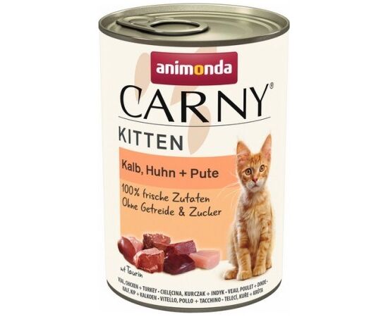 ANIMONDA CARNY KITTEN VEAL CHICKEN TURKEY - WET CAT FOOD - 400G