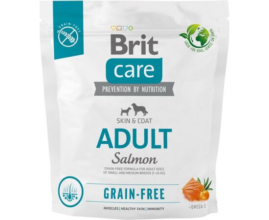 BRIT CARE DOG GRAIN-FREE ADULT SMALL & MEDIUM SALMON  - DRY DOG FOOD - 1 KG