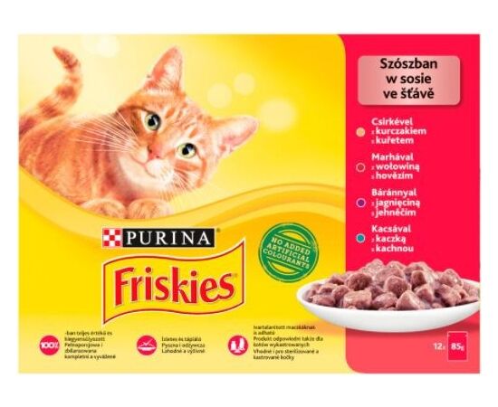 PURINA NESTLE FRISKIES MIX MEAT - WET CAT FOOD - 12 X 85 G