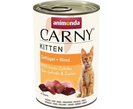 ANIMONDA CARNY KITTEN BEEF WITH POULTRY - WET CAT FOOD - 400G