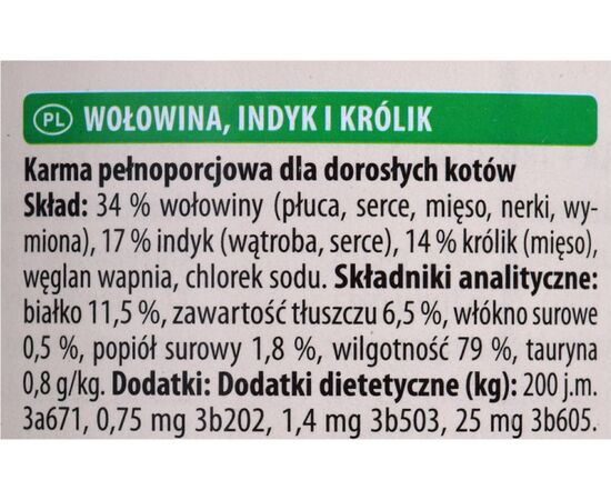 ANIMONDA CARNY ADULT BEEF, TURKEY AND RABBIT 400 G