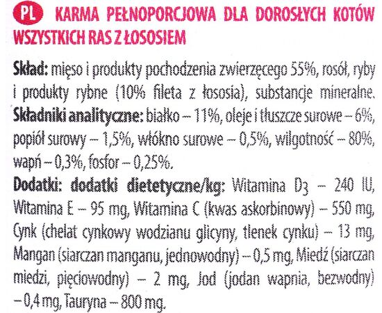 DOLINA NOTECI PIPER ANIMALS WITH SALMON - WET CAT FOOD - 400G