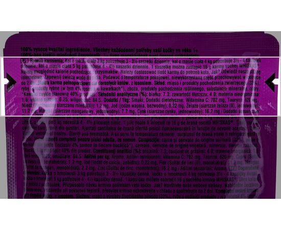 WHISKAS ADULT ŁOSOŚ W SOSIE - SASZETKA 100G