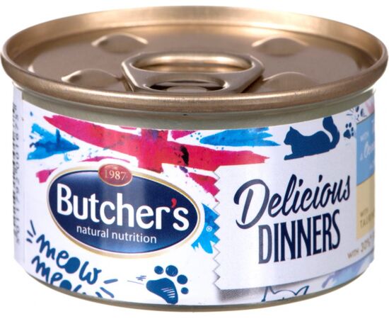 BUTCHER'S CLASSIC DELICIOUS DINNERS WET CAT FOOD MOUSSE TUNA AND MARINE FISH 85 G