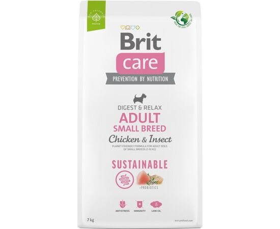 BRIT CARE DOG SUSTAINABLE ADULT SMALL BREED CHICKEN & INSECT  - DRY DOG FOOD - 7 KG