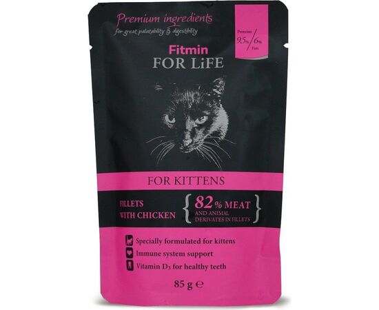 FITMIN FFL WITH CHICKEN IN A SAUCE FOR KITTENS 85 G