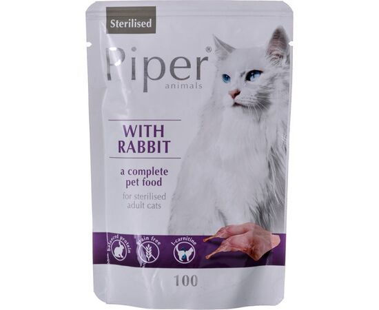 DOLINA NOTECI PIPER STERILISED AVEC LAPIN - NOURRITURE HUMIDE POUR CHATS STÉRILISÉS - 100G