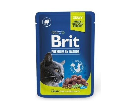 BRIT PREMIUM BY NATURE LAMB FOR STERILIZED - WET CAT FOOD - 100 G