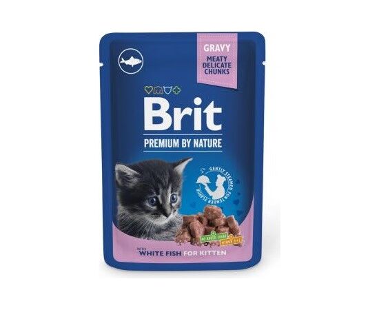 BRIT PREMIUM BY NATURE KITTEN WHITE FISH - WET CAT FOOD - 100 G
